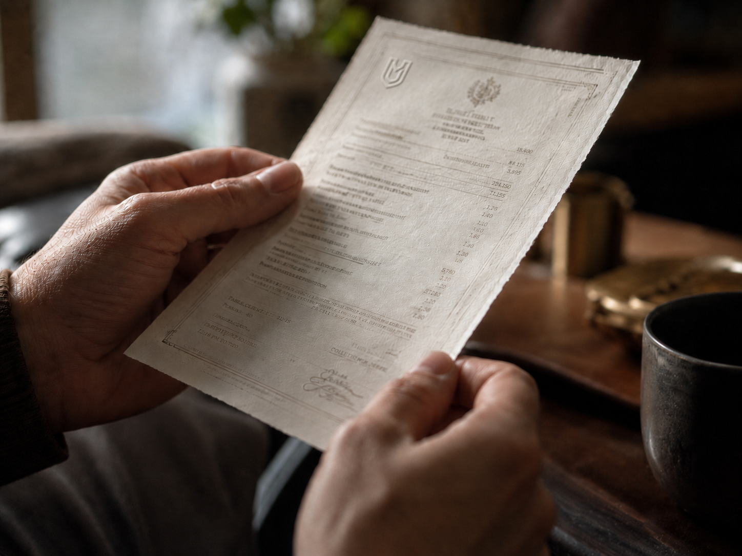 A receipt of what was checked, accepted, refused.